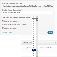 How to increase the number of RSS widget feed items